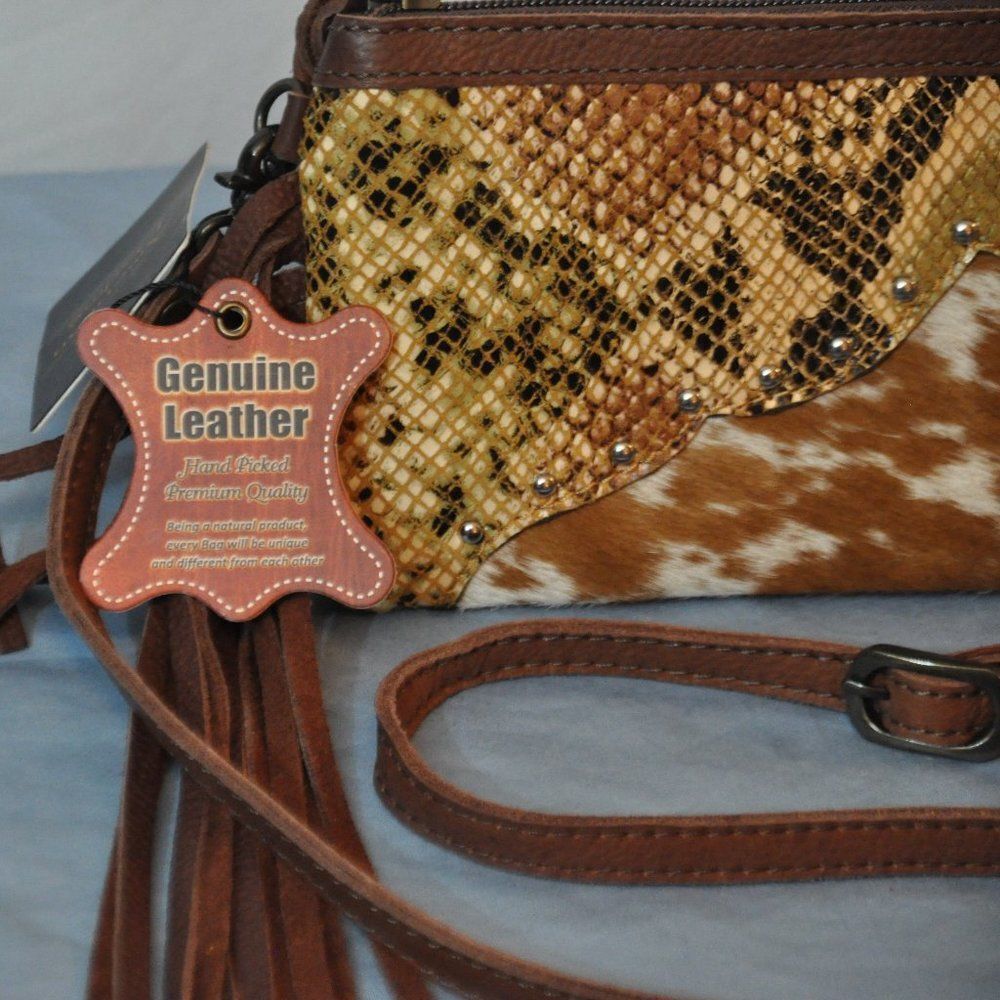 American Darling Brown and Gold Crossbody Bag - Picture 3 of 16